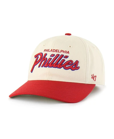'47 Brand Men's Natural Philadelphia Phillies Crosstown Franchise Fitted Hat