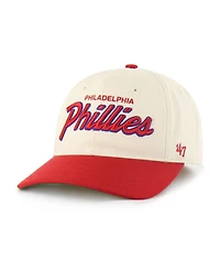 '47 Brand Men's Natural Philadelphia Phillies Crosstown Franchise Fitted Hat