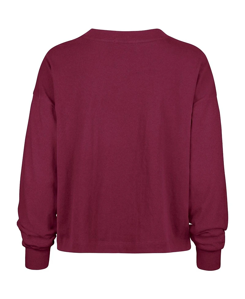 '47 Brand Women's Burgundy Washington Commanders Outreach City Oversized Long Sleeve T-Shirt