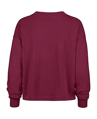 '47 Brand Women's Burgundy Washington Commanders Outreach City Oversized Long Sleeve T-Shirt