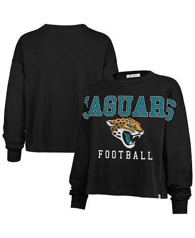 '47 Brand Women's Black Jacksonville Jaguars Outreach City Oversized Long Sleeve T-Shirt