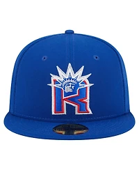 New Era Men's Blue York Rangers Deceptor 59FIFTY Fitted Hat