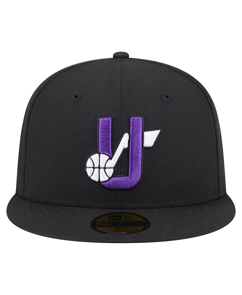 New Era Men's Black Utah Jazz 59FIFTY Fitted Hat