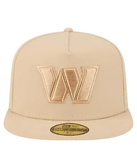 New Era Men's Light Beige Washington Commanders Color Pack A-Frame 59FIFTY Fitted Hat