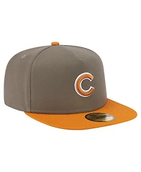 New Era Men's Olive/Orange Chicago Cubs Two-Tone Color Pack A-Frame 59FIFTY Fitted Hat