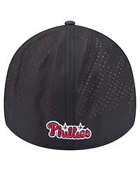 New Era Men's Black Philadelphia Phillies Night 39THIRTY Flex Hat