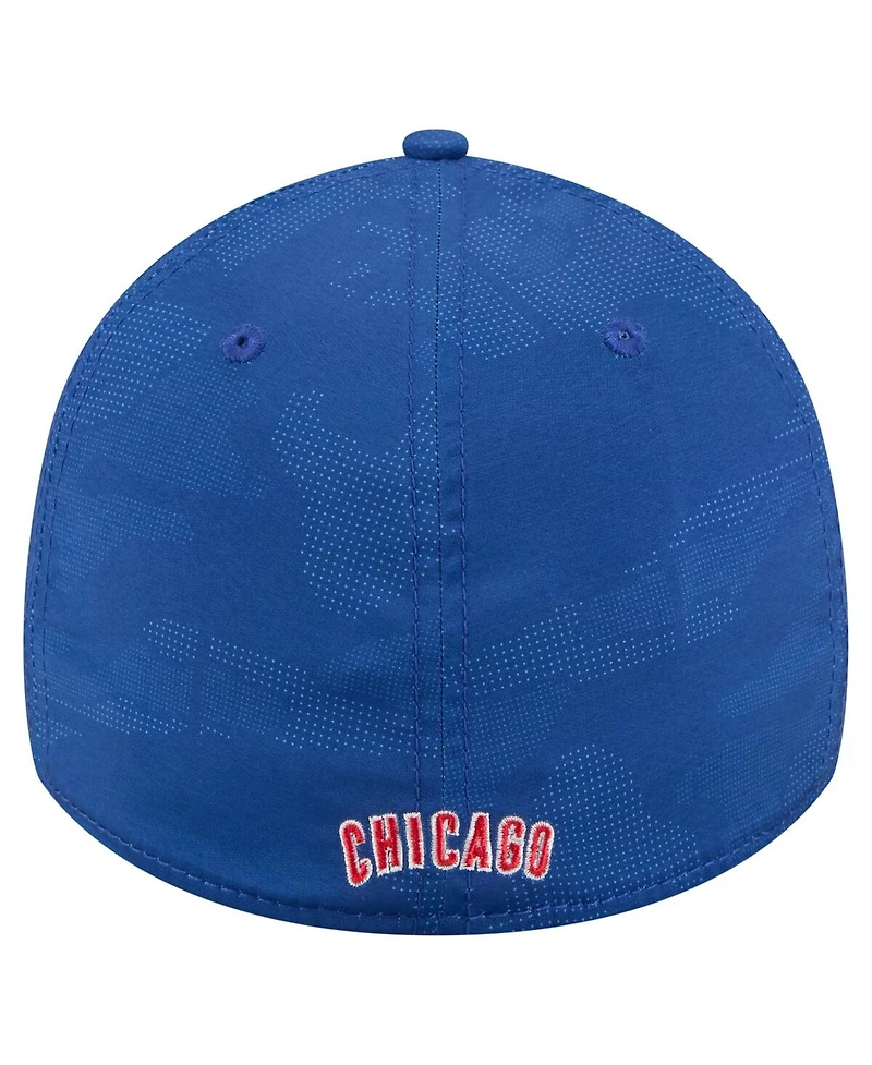 New Era Men's Royal Chicago Cubs Tonal Camo 39THIRTY Flex Hat