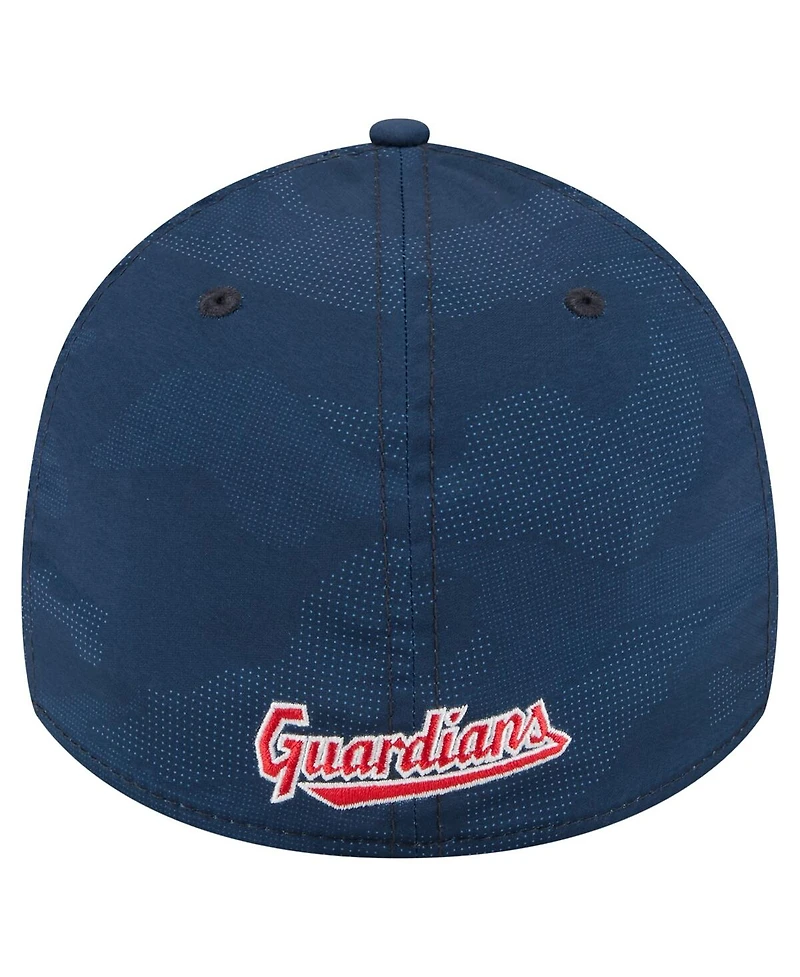 New Era Men's Navy Cleveland Guardians Tonal Camo 39THIRTY Flex Hat