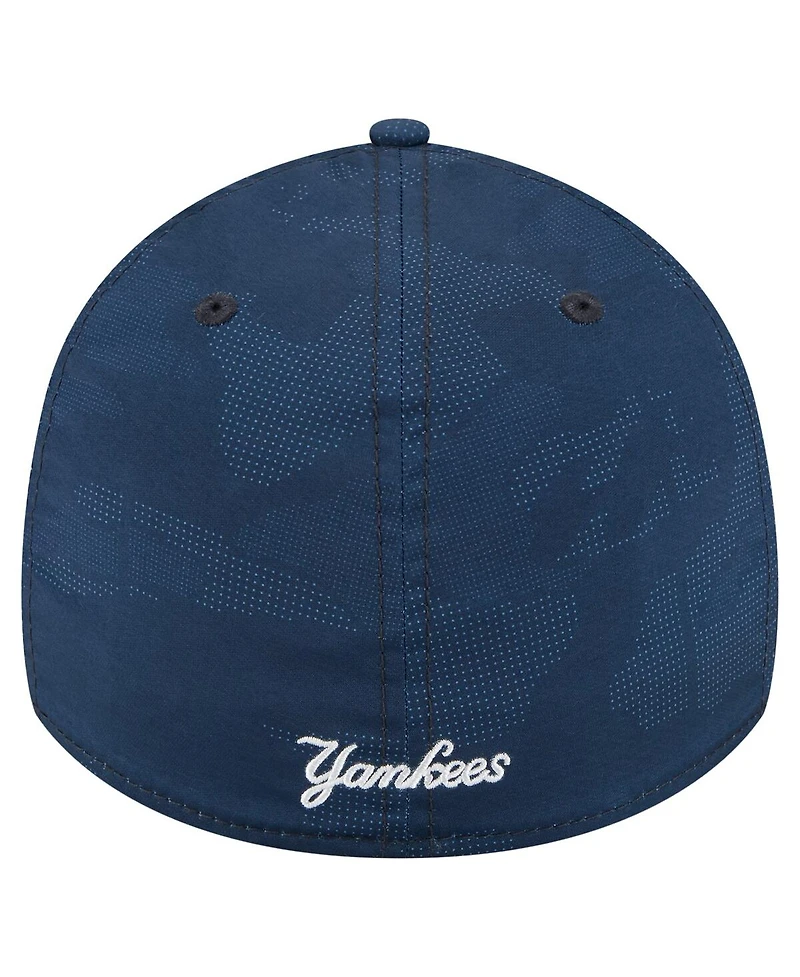 New Era Men's Navy York Yankees Tonal Camo 39THIRTY Flex Hat