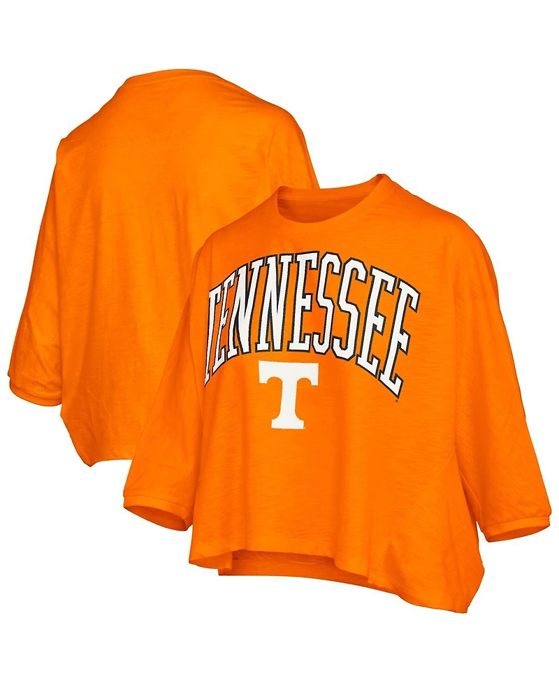 Pressbox Women's Tennessee Orange Volunteers Midi Arch Over Logo Oversized T-Shirt