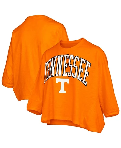 Pressbox Women's Tennessee Orange Volunteers Midi Arch Over Logo Oversized T-Shirt