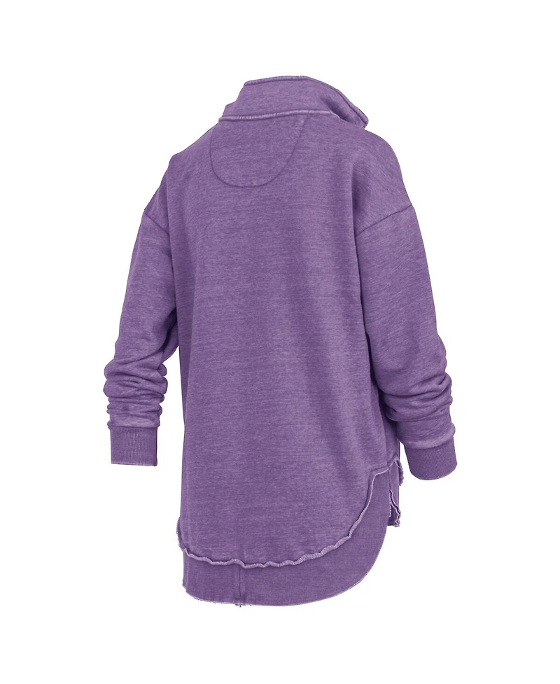 Pressbox Women's Purple Washington Huskies Northfork Sojourn Poncho Quarter-Zip Sweatshirt