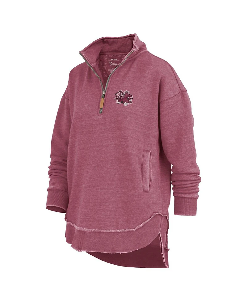 Pressbox Women's Garnet South Carolina Gamecocks Northfork Sojourn Poncho Quarter-Zip Sweatshirt