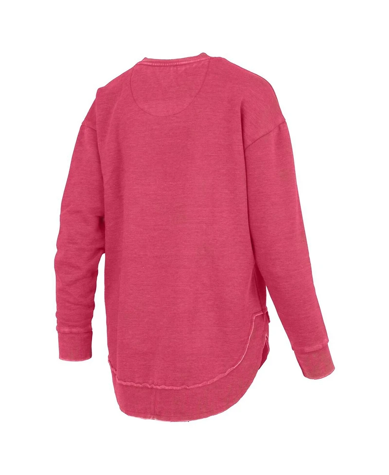 Pressbox Women's Red Wisconsin Badgers Westin Poncho V-Neck Pullover Sweatshirt