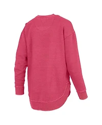 Pressbox Women's Red Wisconsin Badgers Westin Poncho V-Neck Pullover Sweatshirt