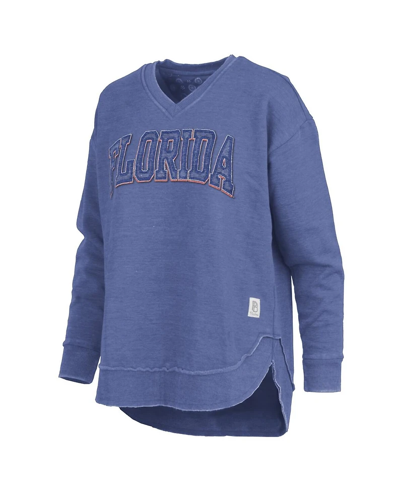 Pressbox Women's Royal Florida Gators Westin Poncho V-Neck Pullover Sweatshirt