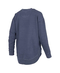 Pressbox Women's Navy Notre Dame Fighting Irish Westin Poncho V-Neck Pullover Sweatshirt