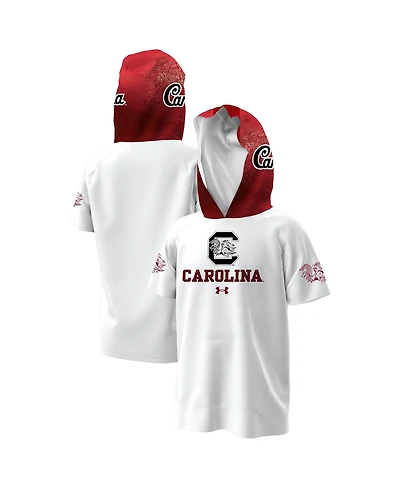 Under Armour Big Boys and Girls White South Carolina Gamecocks Helmet Hoodie T-Shirt