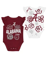 Outerstuff Baby Boys and Girls 2-Piece Crimson/White Alabama Crimson Tide Little Sunshine Bodysuit Set