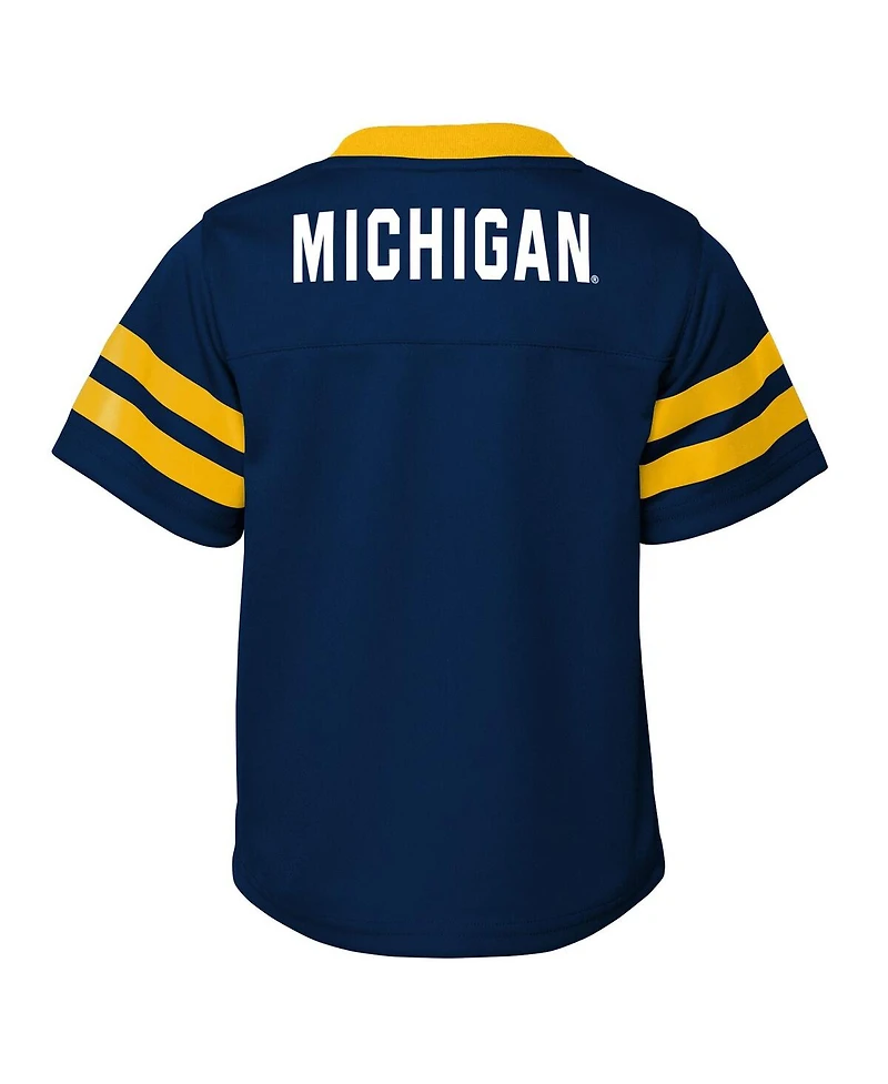 Outerstuff Big Boys and Girls 2-Piece Navy Michigan Wolverines Red Zone Two-Piece Top Pants Set