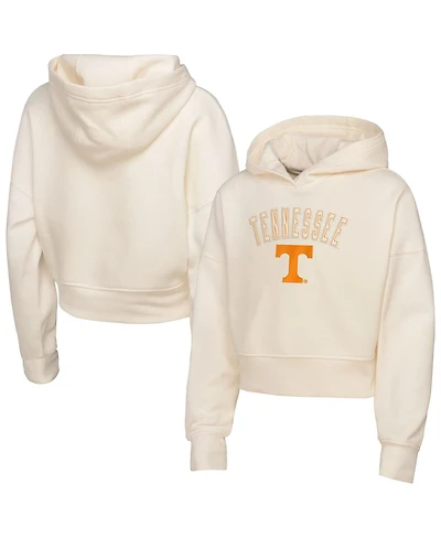 Outerstuff Girl's Big Boys and Girls Cream Tennessee Volunteers Oversized Blitz Cropped Pullover Hoodie