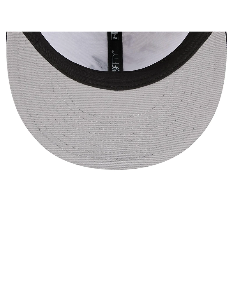 New Era Men's White/Navy Atlanta Braves Repeat 59FIFTY Fitted Hat
