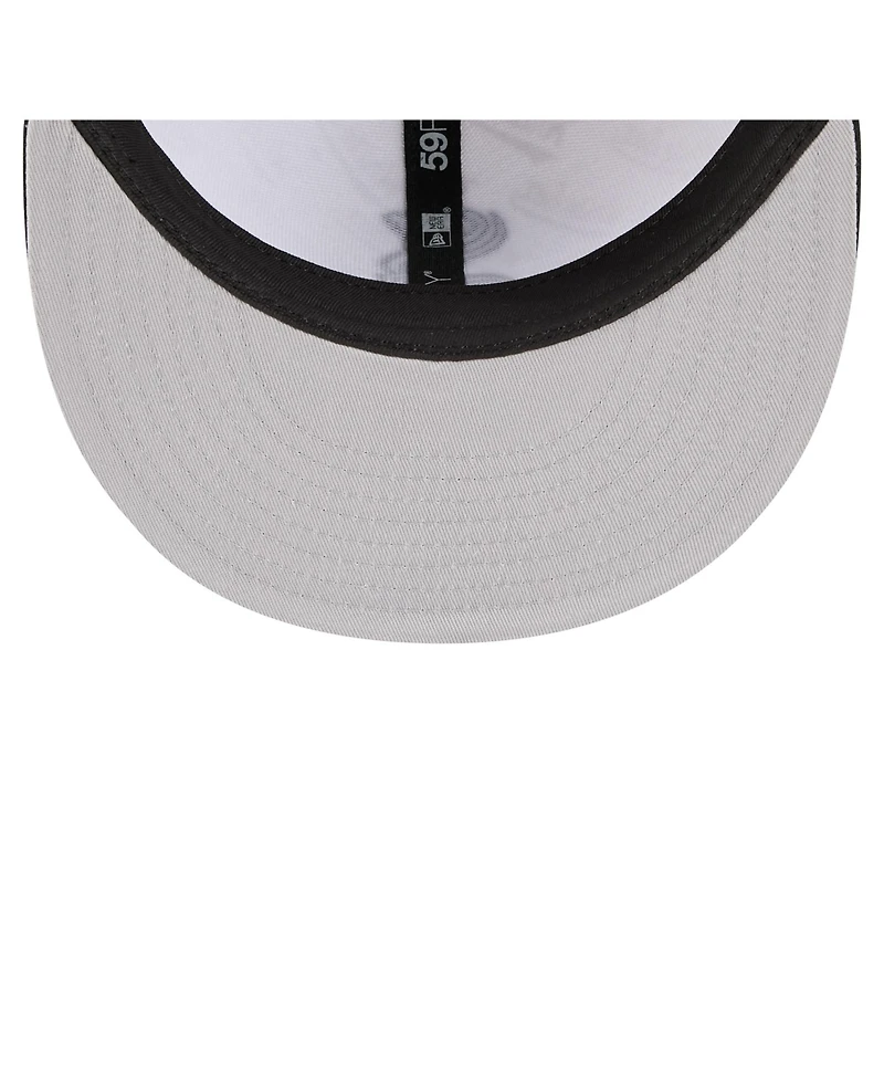 New Era Men's White/Black Chicago White Sox Repeat 59FIFTY Fitted Hat