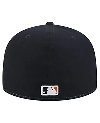 New Era Men's White/Navy Detroit Tigers Repeat 59FIFTY Fitted Hat