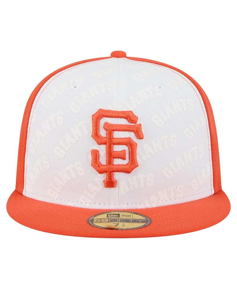 New Era Men's White/Orange San Francisco Giants Repeat 59FIFTY Fitted Hat