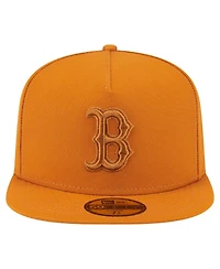 New Era Men's Orange Boston Red Sox Color Pack A-Frame 59FIFTY Fitted Hat