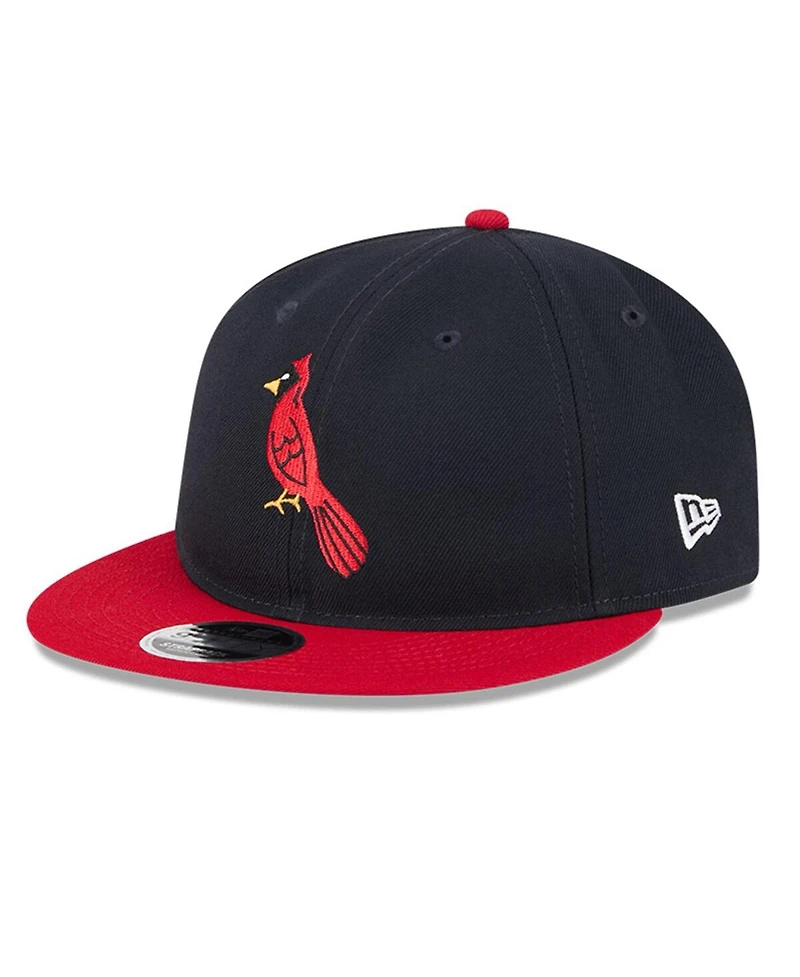 New Era Men's Navy/Red St. Louis Cardinals Baseball Hall of Fame Retro Crown 9FIFTY Adjustable Hat