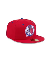 New Era Men's Red Kannapolis Cannon Ballers Theme Nights 59FIFTY Fitted Hat