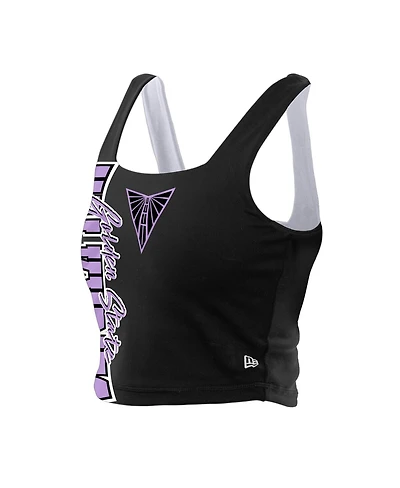 New Era Women's Eclipse Black/White Golden State Valkyries Reversible Cropped Sport Classics Tank Top