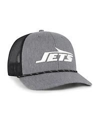 '47 Brand Men's Heather Charcoal New York Jets Carbon Rope Trucker Adjustable Hat