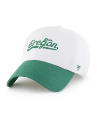 '47 Brand Men's White Oregon Ducks Contemporary Basics Foundation Clean Up Adjustable Hat