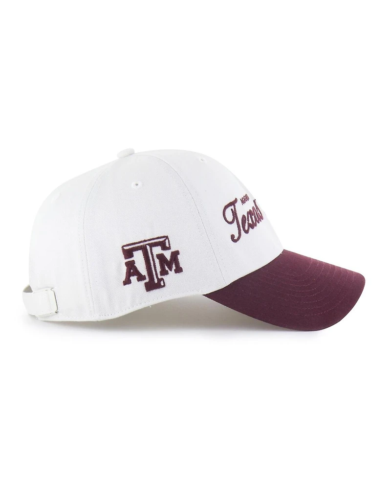 '47 Brand Men's White Texas A&M Aggies Contemporary Basics Foundation Clean Up Adjustable Hat