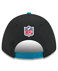 New Era Big Boys and Girls Black/Teal Jacksonville Jaguars 2025 Nfl Draft 9FORTY A-Frame M-Crown Adjustable Hat