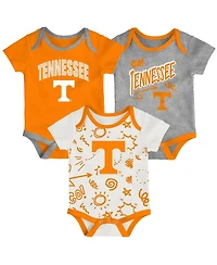 Outerstuff Baby Boys and Girls 3-Pack Tennessee Volunteers All Day Play Bodysuit Set