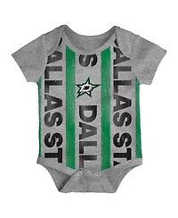 Outerstuff Baby Boys and Girls 3-Pack Dallas Stars Loyal Buddies Bodysuit Set