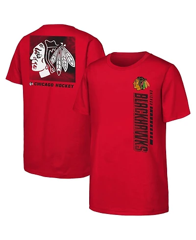 Outerstuff Big Boys and Girls Red Chicago Blackhawks Atmosphere T-Shirt