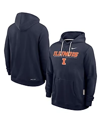 Nike Men's Navy Illinois Fighting Illini 2025 Sideline Performance Pullover Hoodie
