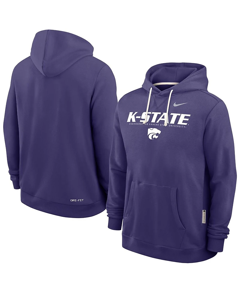 Nike Men's Purple Kansas State Wildcats 2025 Sideline Performance Pullover Hoodie