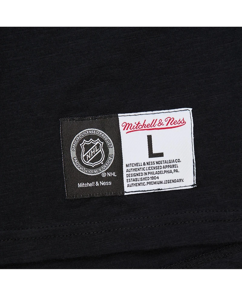 Mitchell & Ness Men's Black/Light Blue Utah Mammoth Legendary Slub Long Sleeve Raglan T-Shirt