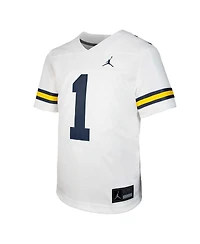 Jordan Big Boys and Girls White Michigan Wolverines Untouchable Replica Game Jersey