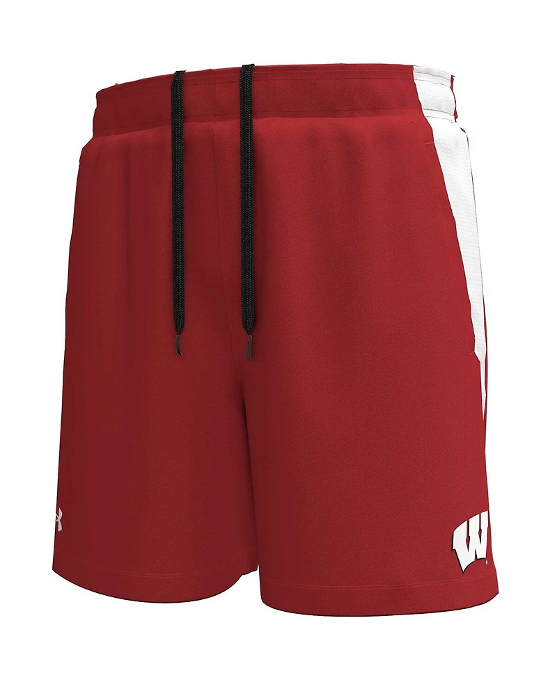 Under Armour Men's Red Wisconsin Badgers Tech Vent Performance Shorts
