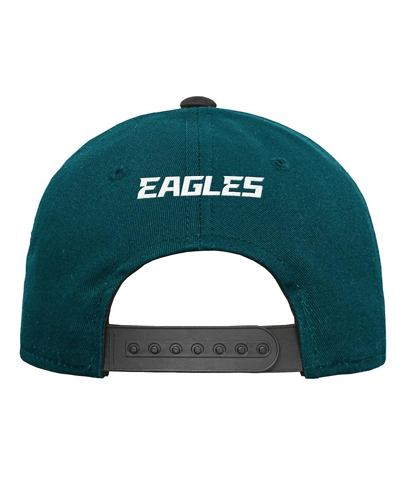 Outerstuff Big Boys and Girls Midnight Green Philadelphia Eagles Team Pre-Curved Adjustable Hat