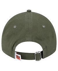 New Era Big Boys and Girls Olive Cincinnati Bengals Main 9TWENTY Adjustable Hat