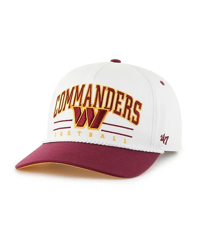 '47 Brand Men's White/Burgundy Washington Commanders Roscoe Two-Toned Hitch Adjustable Hat
