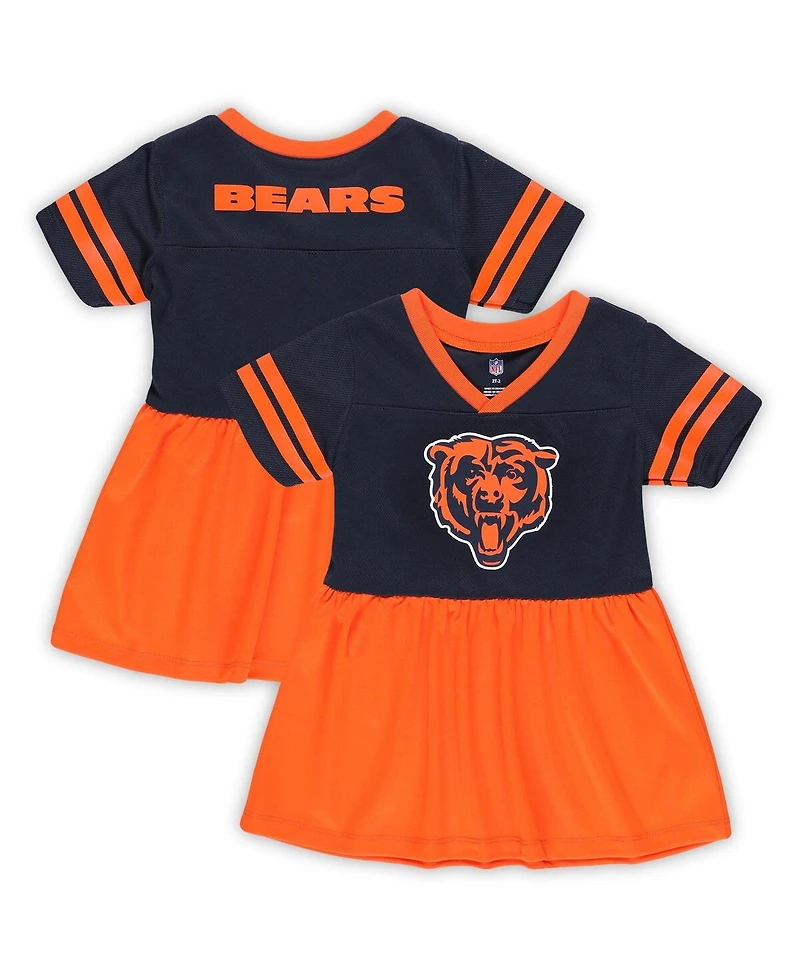 Outerstuff Girls Toddler Navy Chicago Bears Stadium Lights Fashion Jersey Dress