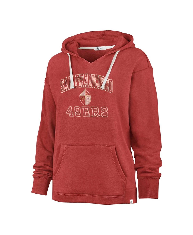 '47 Brand Women's Scarlet San Francisco 49ers Plus Clarity Kennedy Pullover Hoodie